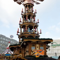 Christmas pyramid decorated with nativity scenes